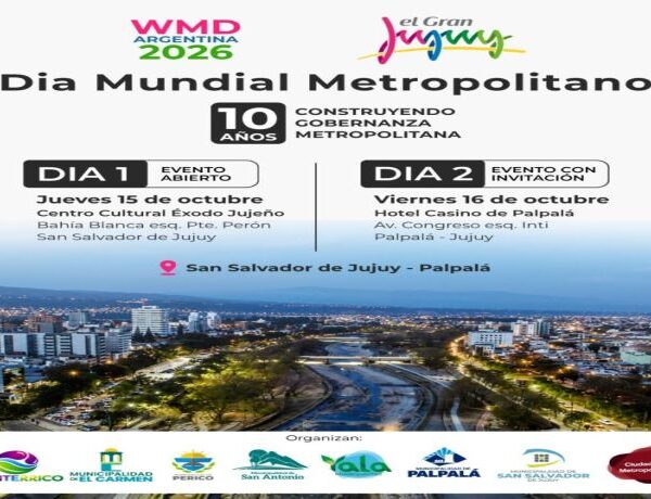 Día Mundial Metropolitano 2026: Jujuy reunirá a especialistas nacionales e internacionales