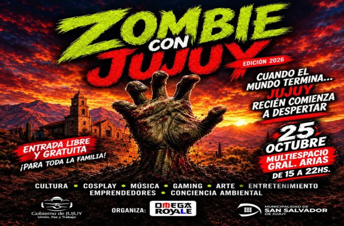 Este domingo llega la Zombie Con Jujuy 2026 con actividades para toda la familia