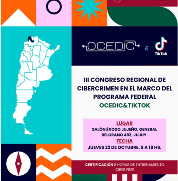 Jujuy será sede del 3°Congreso Regional de Cibercrimen