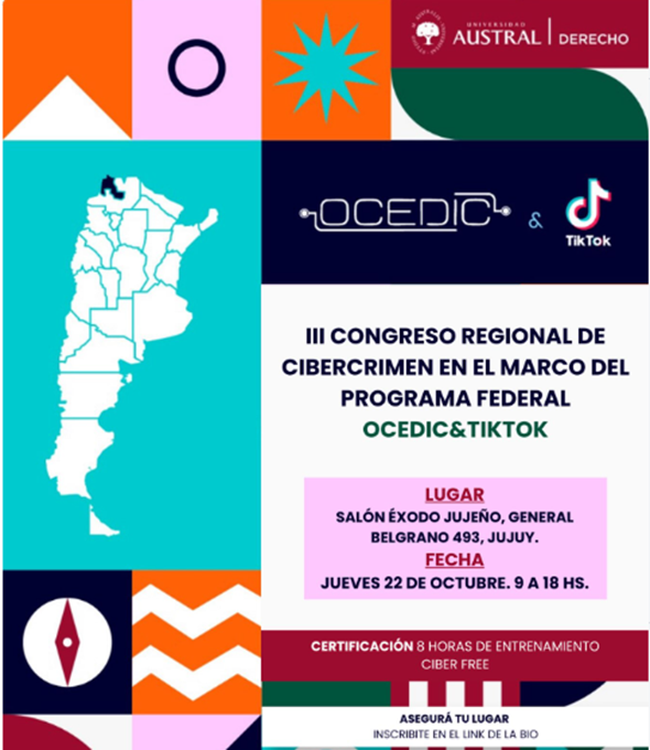 Jujuy será sede del 3°Congreso Regional de Cibercrimen