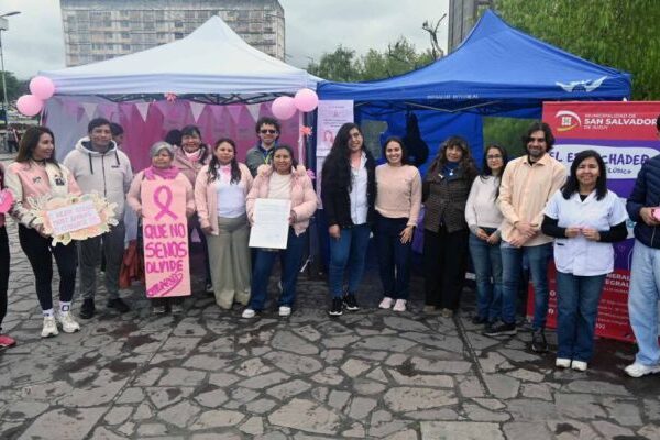 Mes Rosa: El municipio realizó una campaña de prevención del cáncer de mama en el Puente Lavalle