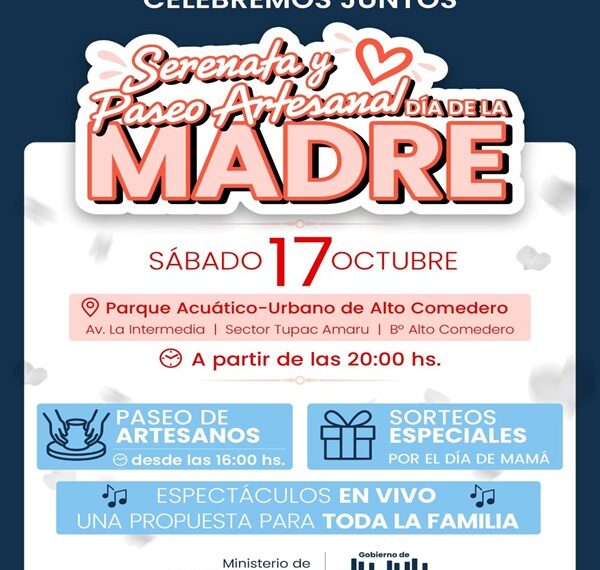 Alto Comedero: Se realizará una serenata y paseo artesanal por el Día de la Madre